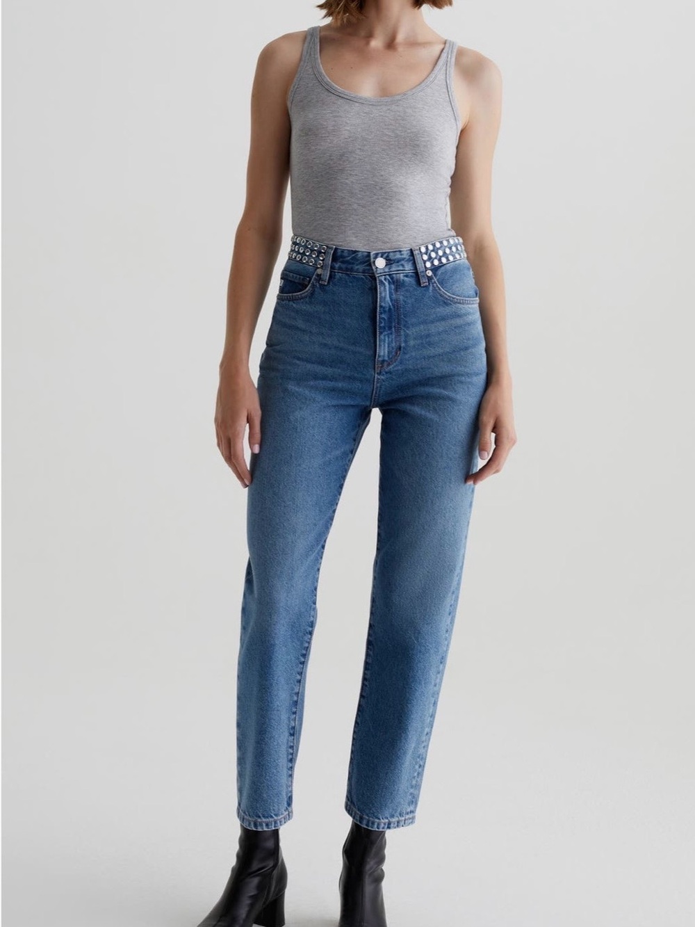 Ag Adriano Goldschmied Rian Super High-Waist Straight Leg Jeans | 29